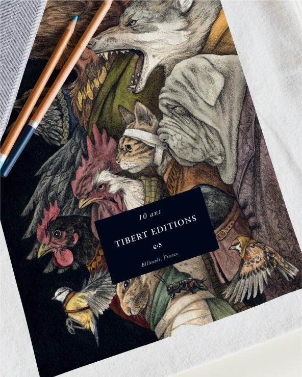 Tote-bag 10 ans de Tibert, illustration d'Adeline Martin