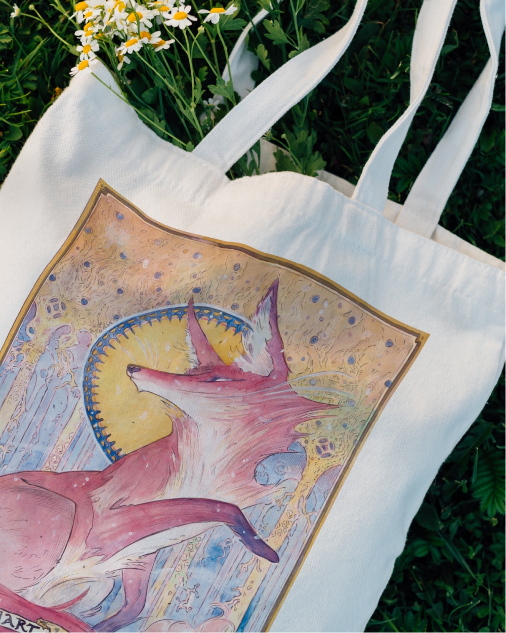 Tote-bag du Roman de Renart, illustration d'Elsa Roman