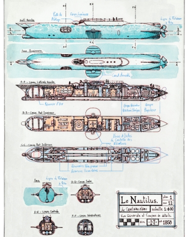 Tote-bag Nautilus, illustration de Thomas Vernus