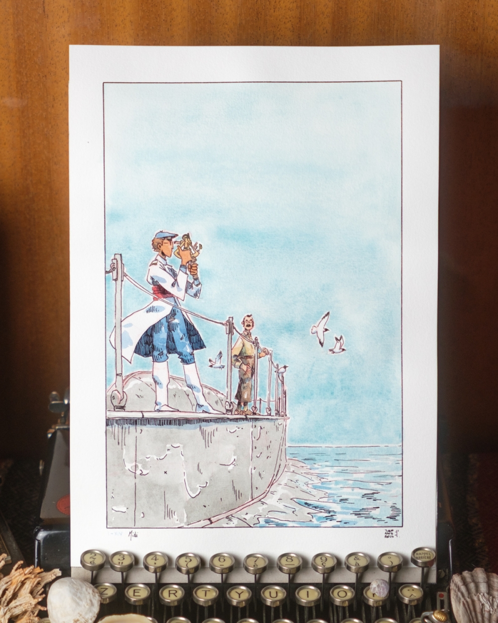 Illustration Originale de Thomas Vernus pour 20 000 Lieues sous les Mers de Jules Verne.