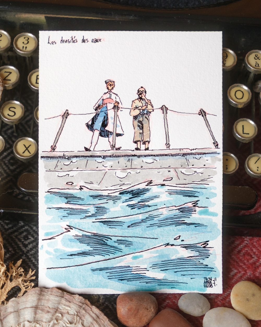 Illustration Originale de Thomas Vernus pour 20 000 Lieues sous les Mers de Jules Verne.