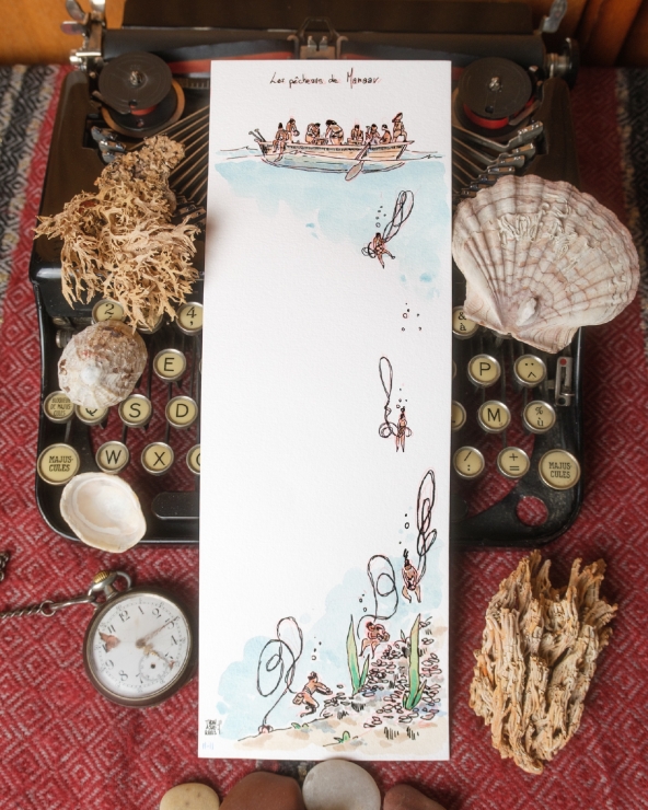 Illustration Originale de Thomas Vernus pour 20 000 Lieues sous les Mers de Jules Verne.