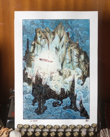 Illustration Originale de Thomas Vernus pour 20 000 Lieues sous les Mers de Jules Verne.