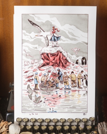 Illustration Originale de Thomas Vernus pour 20 000 Lieues sous les Mers de Jules Verne.