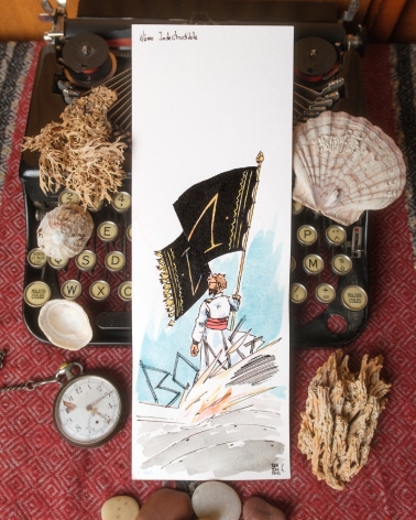 Illustration Originale de Thomas Vernus pour 20 000 Lieues sous les Mers de Jules Verne.