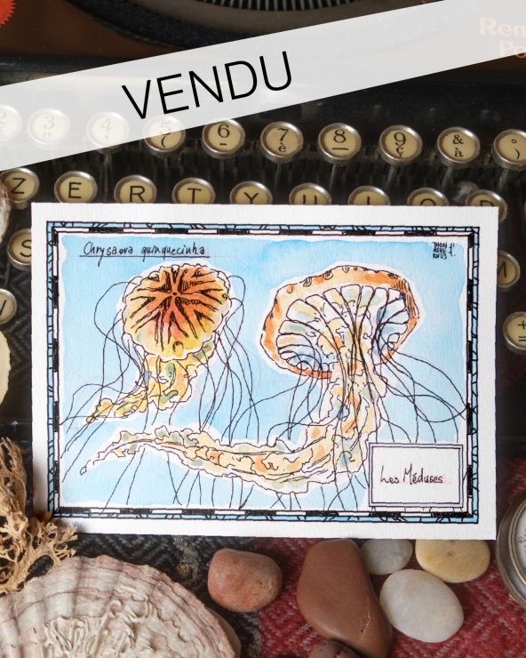 Illustration Originale de Thomas Vernus pour 20 000 Lieues sous les Mers de Jules Verne.