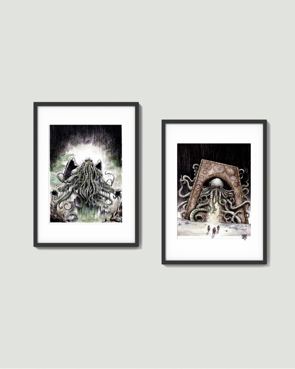 Duo d'illustrations L'Appel de CRhulhu