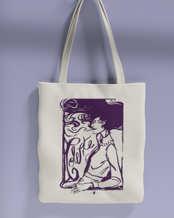 Tote-bag Colette, illustration de Naïade Lacolomb