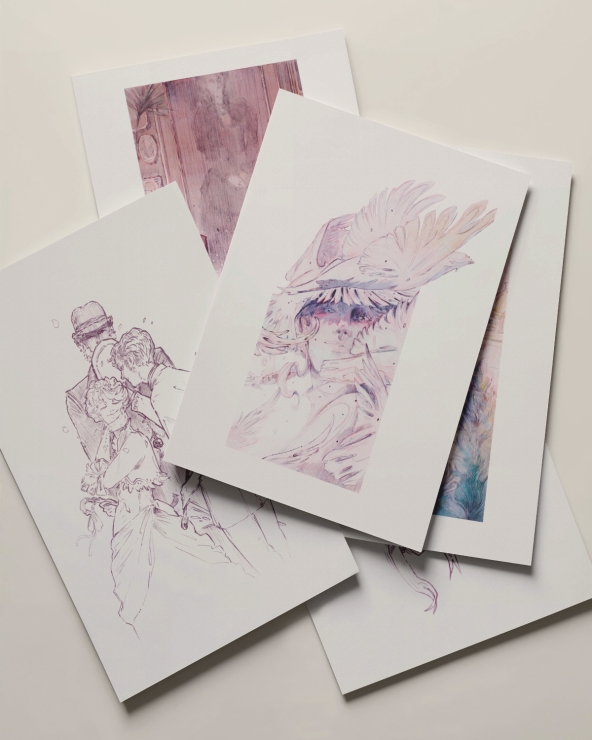 Suite d'illustrations d'Elsa Roman pour Daisy Miller