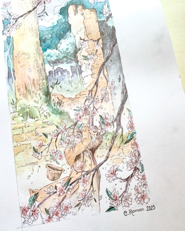 Illustration Originale d'Elsa Roman pour Daisy Miller - Sylphe indolent