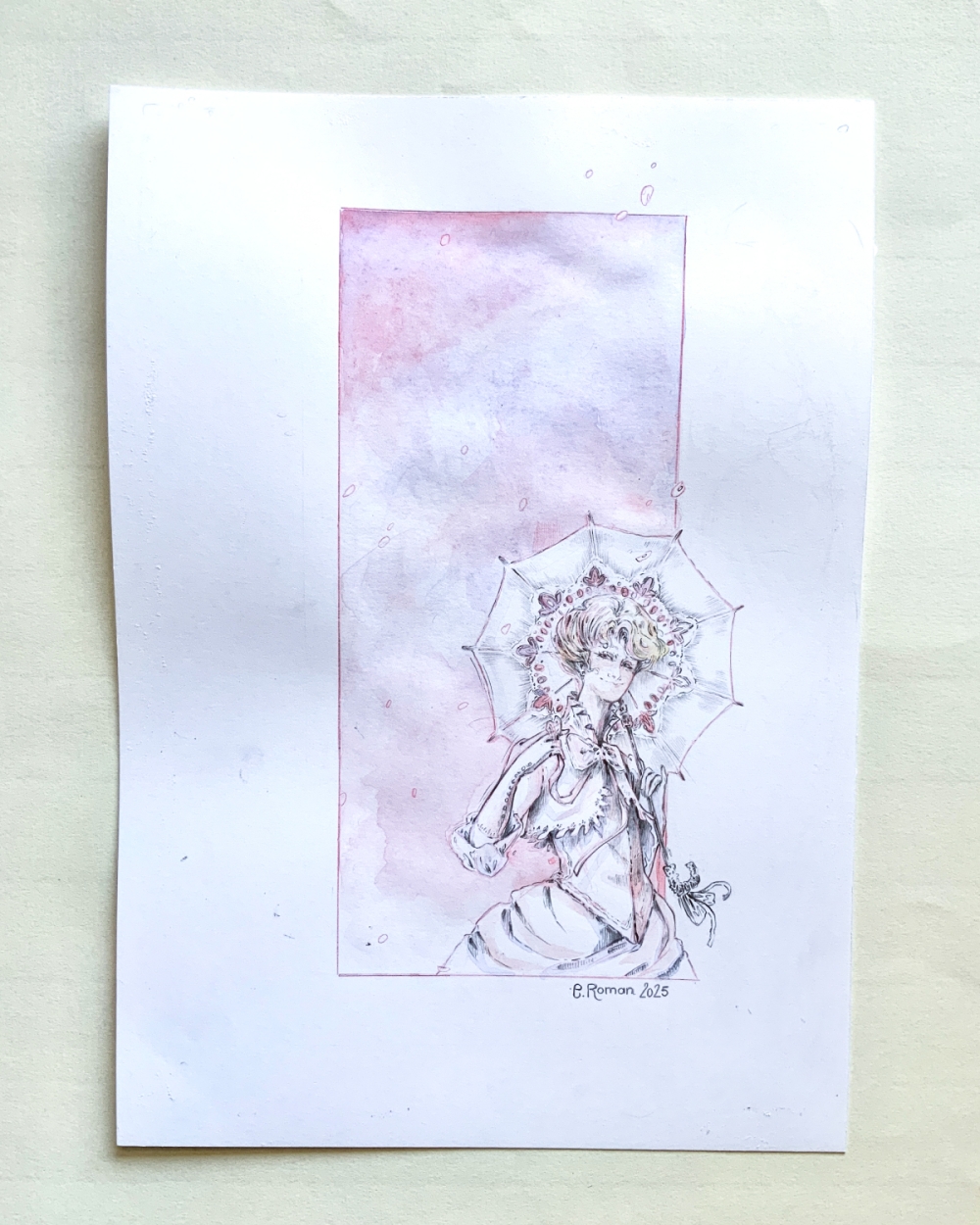 Illustration Originale d'Elsa Roman pour Daisy Miller - La rencontre