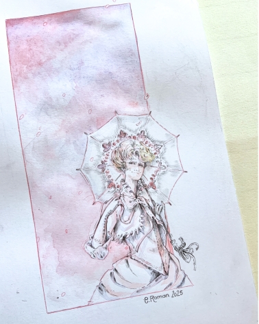 Illustration Originale d'Elsa Roman pour Daisy Miller - La rencontre