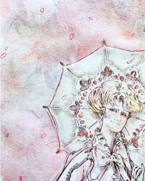 Illustration Originale d'Elsa Roman pour Daisy Miller - La rencontre