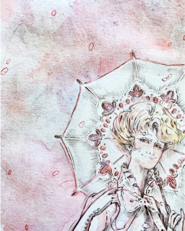 Illustration Originale d'Elsa Roman pour Daisy Miller - La rencontre