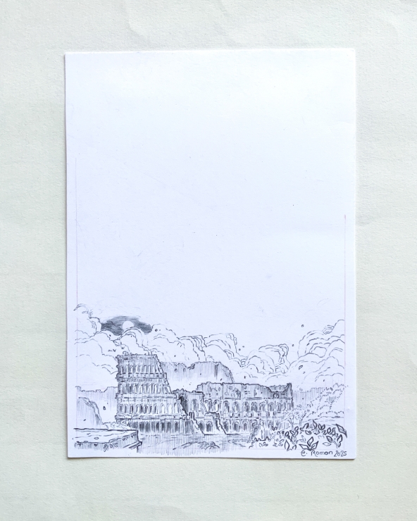 Illustration Originale d'Elsa Roman pour Daisy Miller - Le Colisee