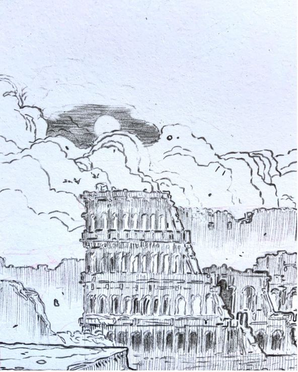 Illustration Originale d'Elsa Roman pour Daisy Miller - Le Colisee