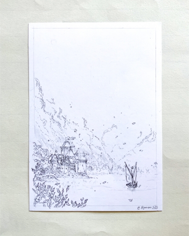 Illustration Originale d'Elsa Roman pour Daisy Miller - Château de Chillon