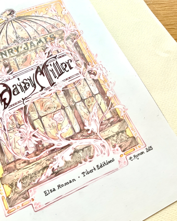 Illustration Originale d'Elsa Roman pour Daisy Miller - Jeunesse et antiquité