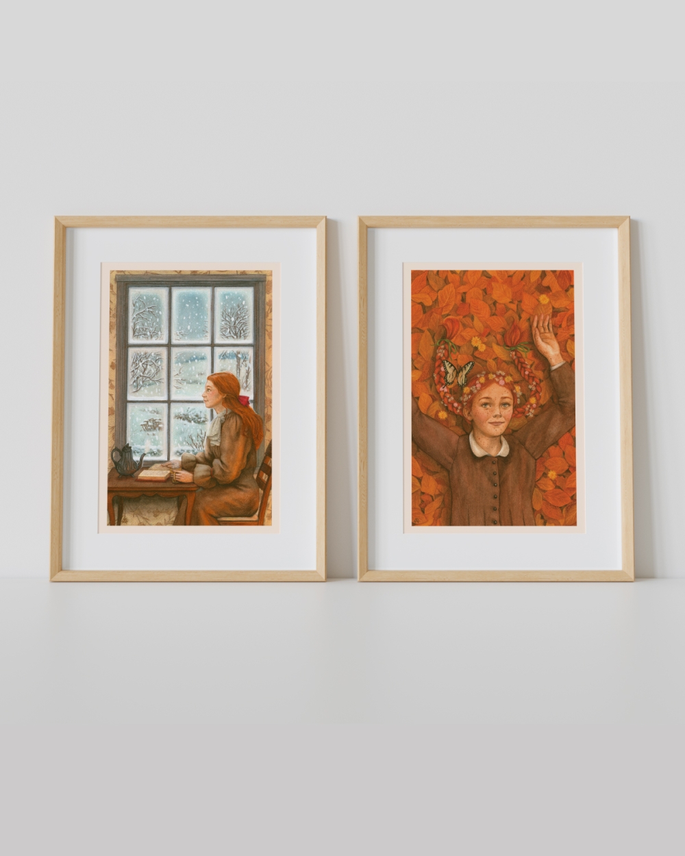 Duo d'illustrations Anne de Green Gables.