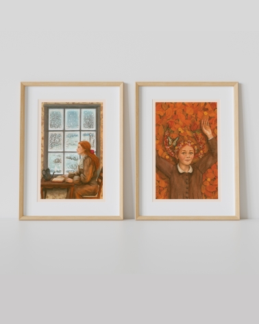 Duo d'illustrations Anne de Green Gables.