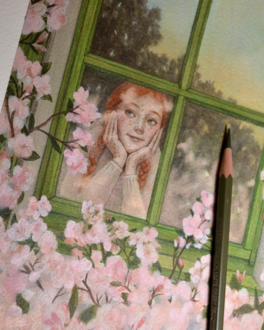 Illustration Originale d'Adeline Martin pour Anne de Green Gables