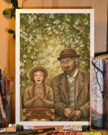 Illustration Originale d'Adeline Martin pour Anne de Green Gables