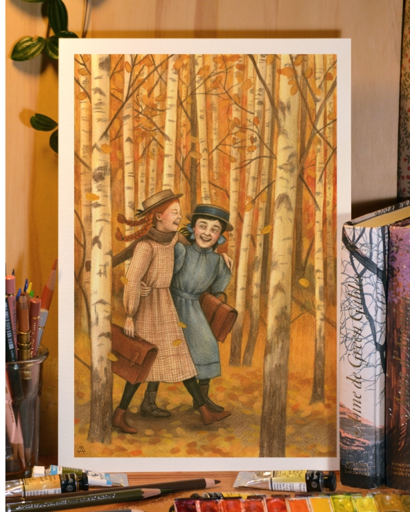 Illustration Originale d'Adeline Martin pour Anne de Green Gables