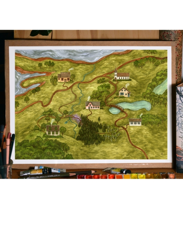 Illustration Originale d'Adeline Martin pour Anne de Green Gables