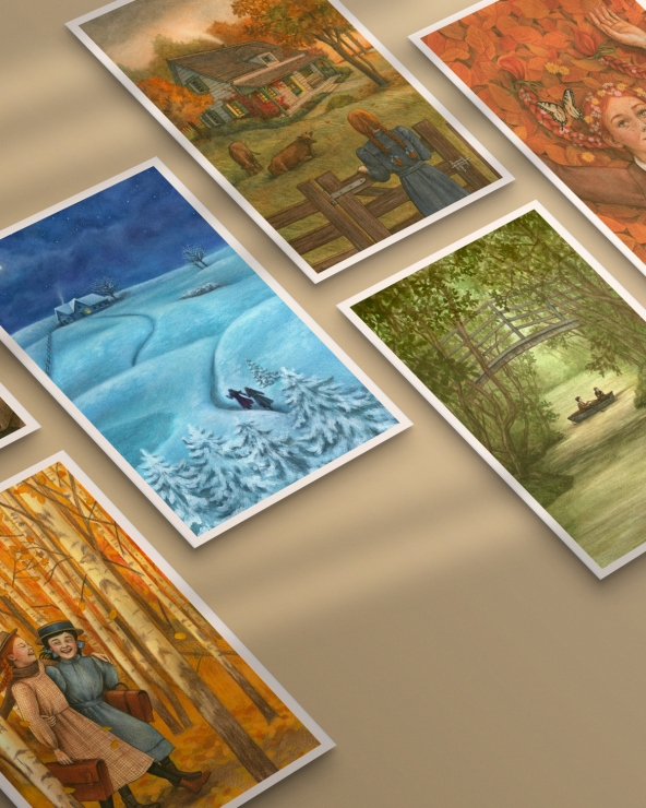 Suite d'illustrations Anne de Green Gables d'Adeline Martin