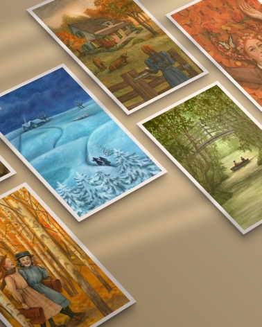 Suite d'illustrations Anne de Green Gables d'Adeline Martin