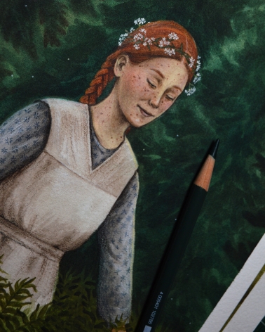 Illustration Originale d'Adeline Martin pour Anne de Green Gables
