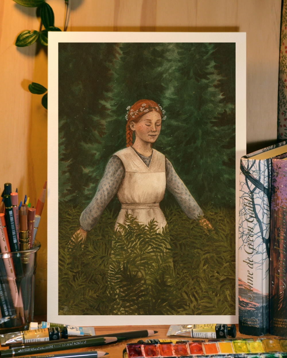 Illustration Originale d'Adeline Martin pour Anne de Green Gables