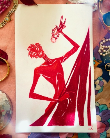 Illustration Originale de Naïade Lacolomb pour Chéri de Colette