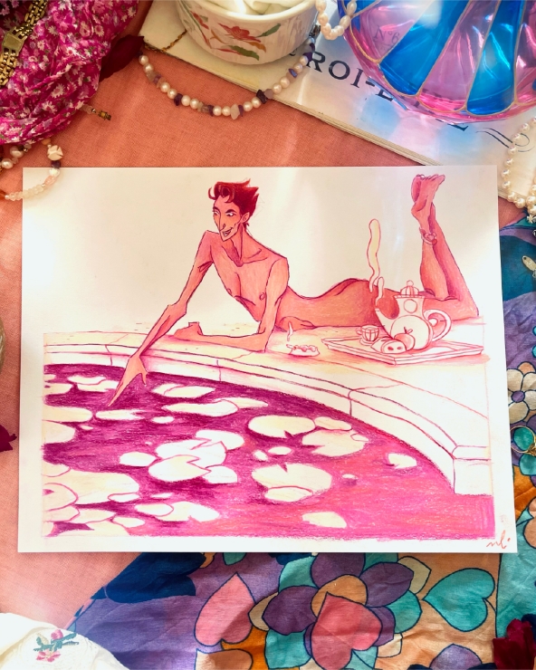 Illustration Originale de Naïade Lacolomb pour Chéri de Colette