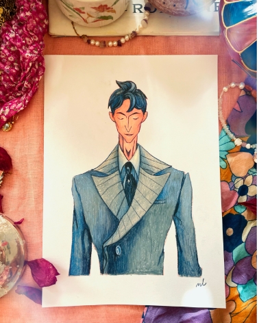 Illustration Originale de Naïade Lacolomb pour Chéri de Colette