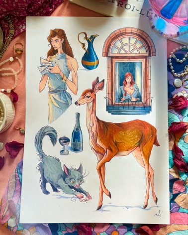 Illustration Originale de Naïade Lacolomb pour Chéri de Colette