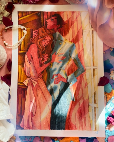 Illustration Originale de Naïade Lacolomb pour Chéri de Colette