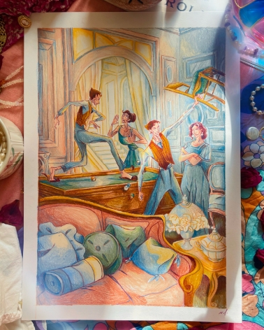 Illustration Originale de Naïade Lacolomb pour Chéri de Colette