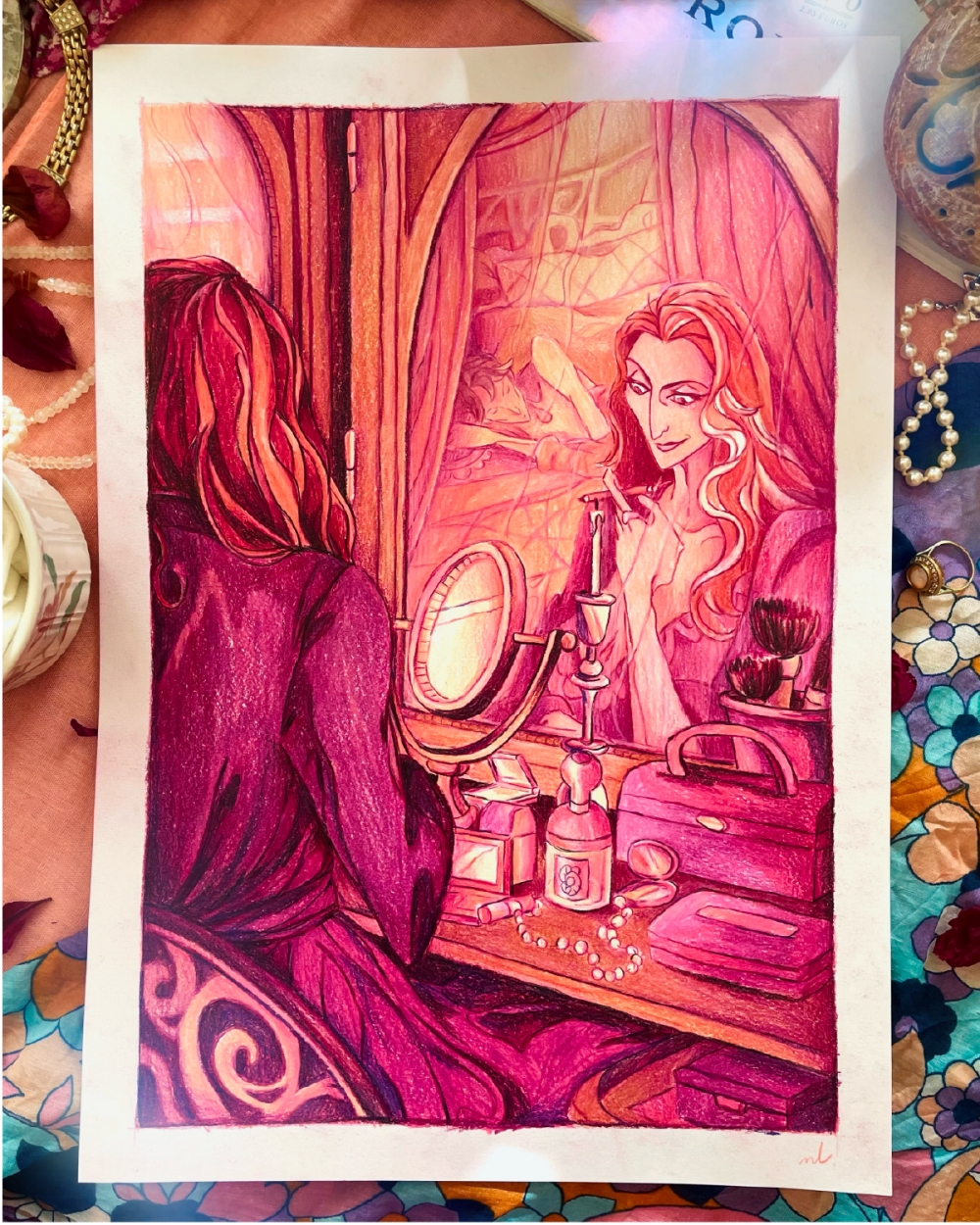 Illustration Originale de Naïade Lacolomb pour Chéri de Colette