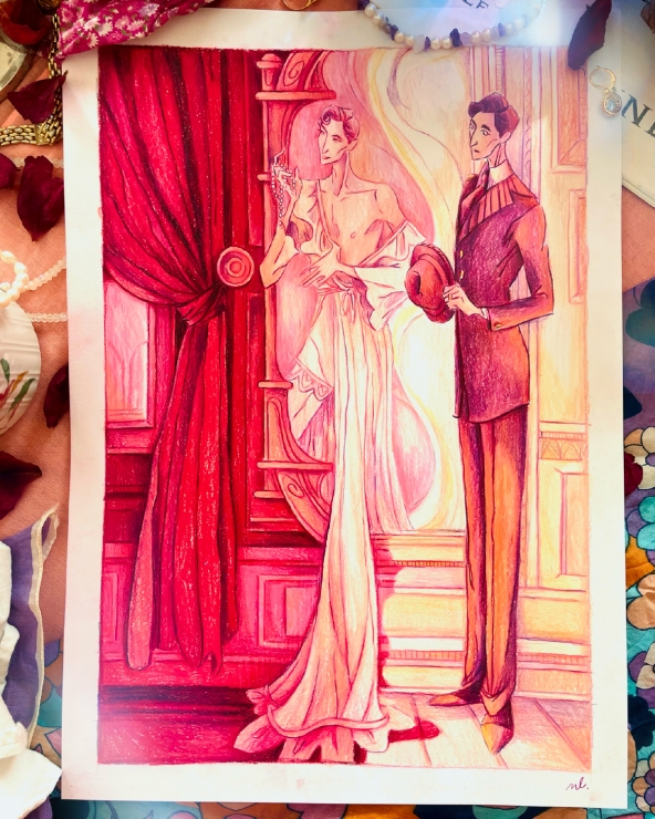 Illustration Originale de Naïade Lacolomb pour Chéri de Colette