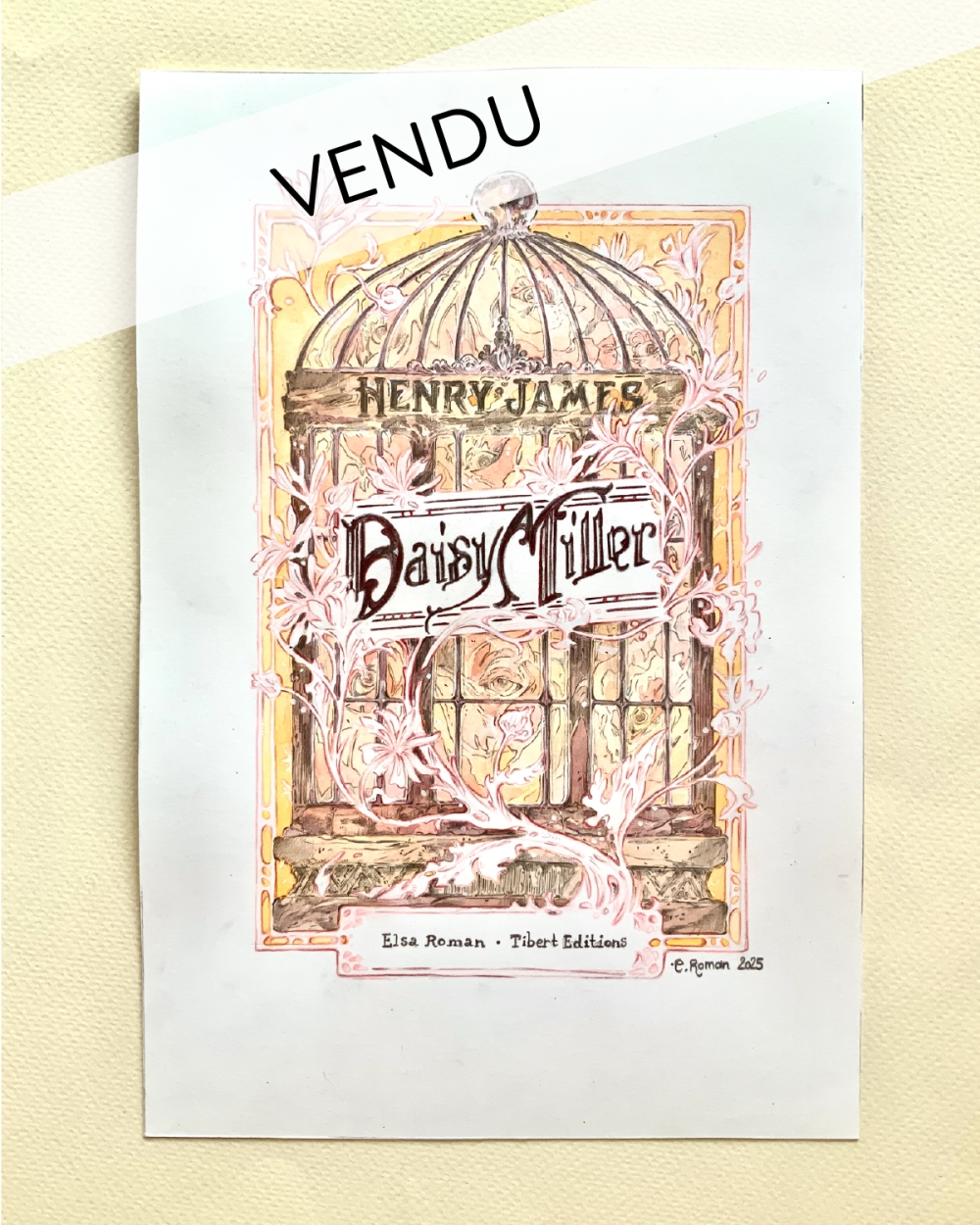 Illustration Originale d'Elsa Roman pour Daisy Miller - Jeunesse et antiquité