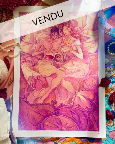 Illustration Originale de Naïade Lacolomb pour Chéri de Colette