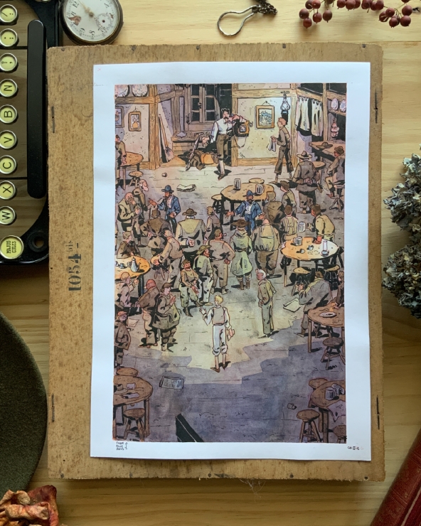 Illustration Originale de Thomas Vernus pour Le Chateau de Franz Kafka.