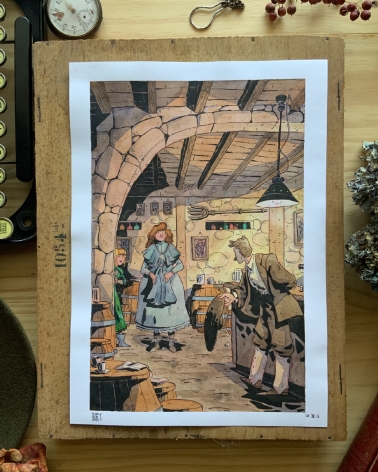 Illustration Originale de Thomas Vernus pour Le Chateau de Franz Kafka.