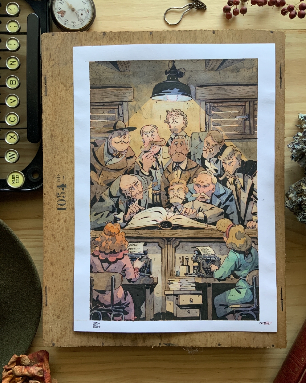 Illustration Originale de Thomas Vernus pour Le Chateau de Franz Kafka.