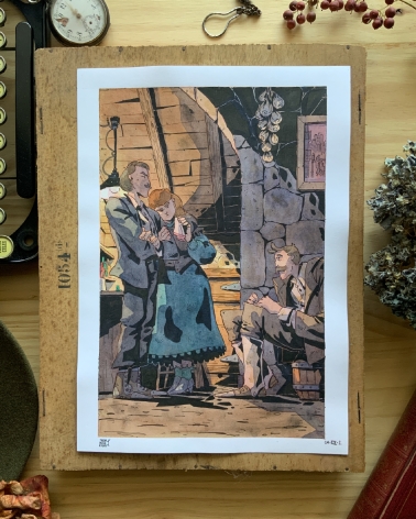 Illustration Originale de Thomas Vernus pour Le Chateau de Franz Kafka.