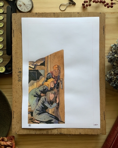 Illustration Originale de Thomas Vernus pour Le Chateau de Franz Kafka.