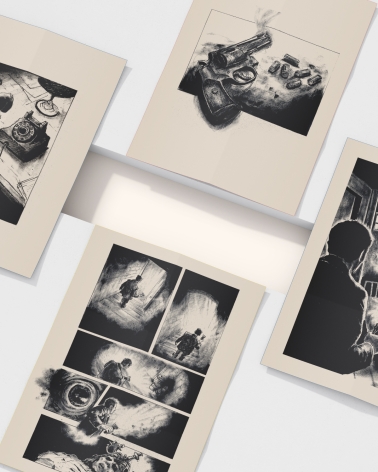 Suite d'illustrations de Minimaki pour Le Monstre sur le Seuil